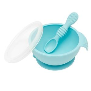 Blue Bumkins Silicon First Feeding Set